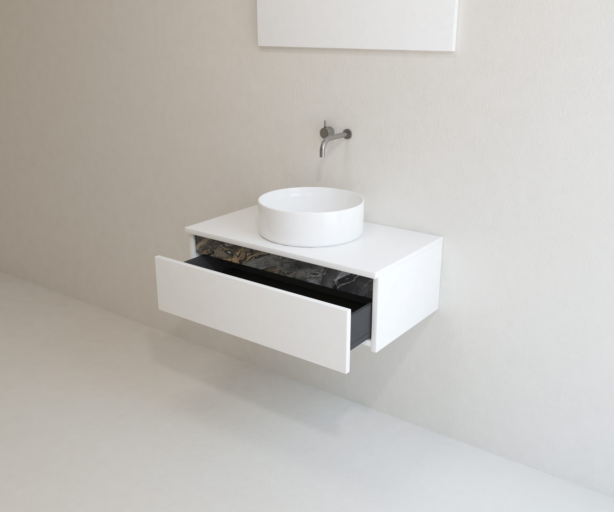 Pack DÉTAIL Xtone orobico dark + lavabo + espejo LED