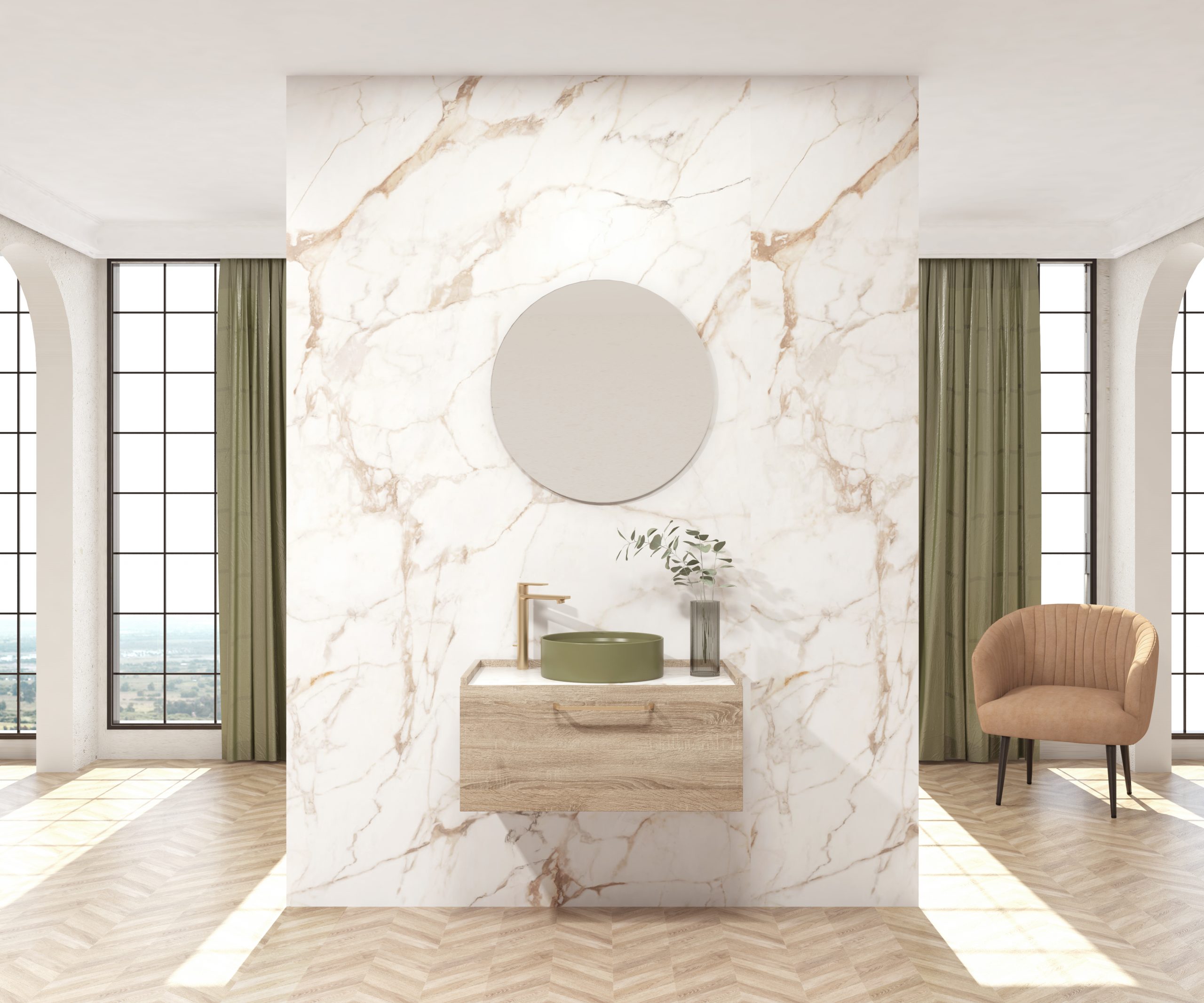 Pack MEULE Xtone + lavabo + espejo circular