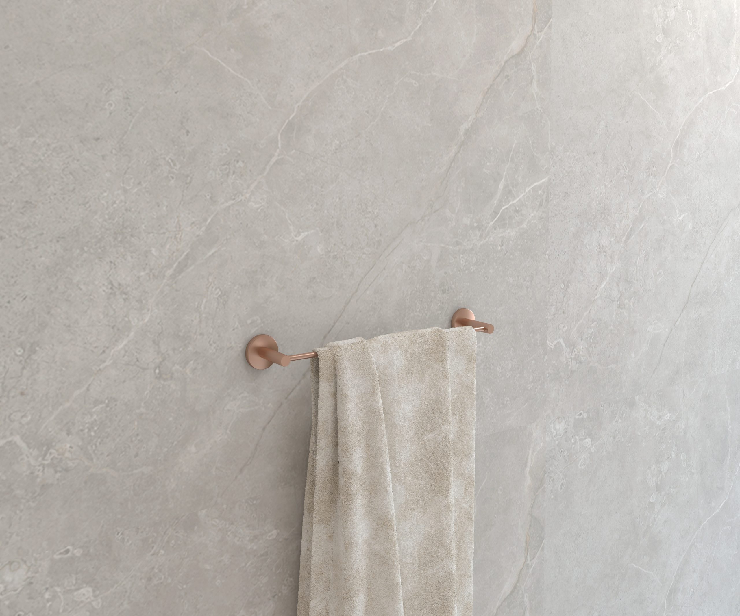 PORTE-SERVIETTES CAPRI 50CM OR ROSE BROSSÉ