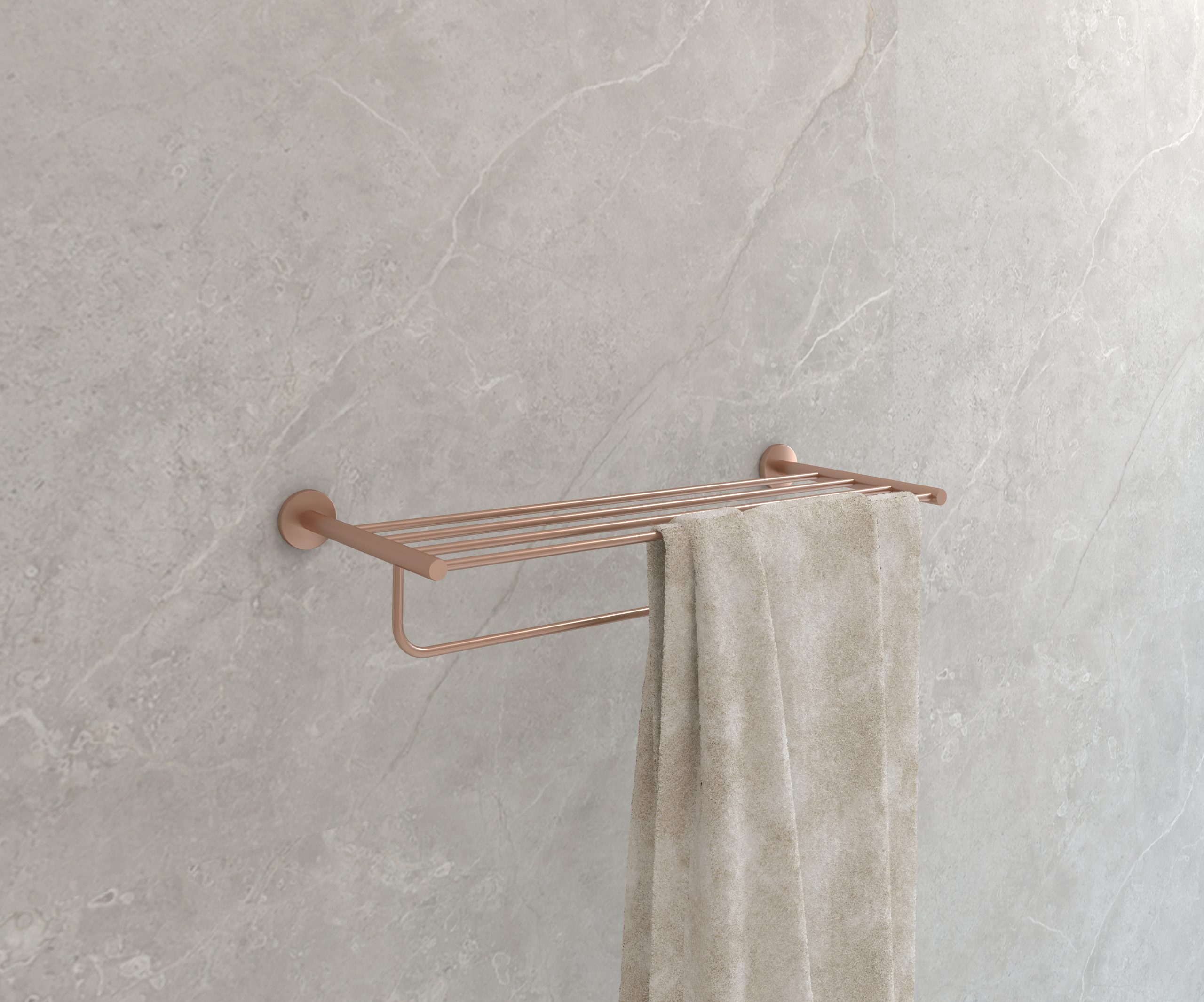 PORTE-SERVIETTES CAPRI MULTIPLE OR ROSE BROSSÉ