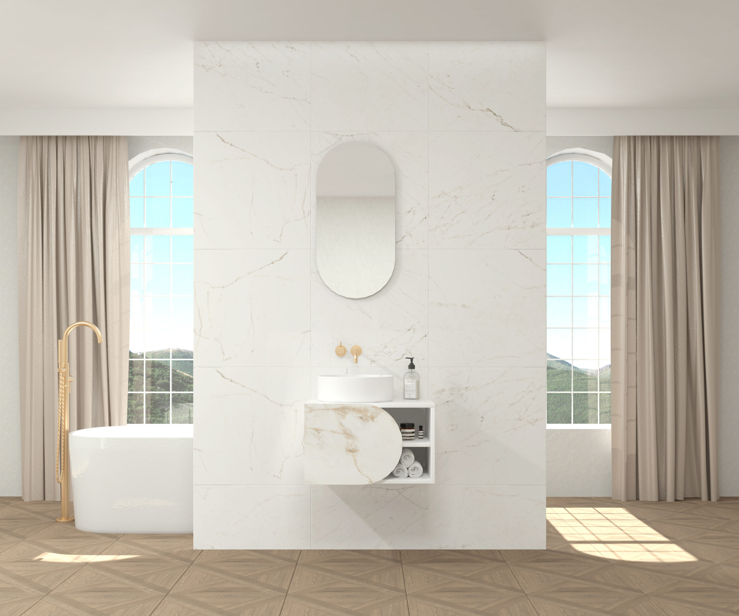 Pack ARCHE + lavabo + espejo cápsula