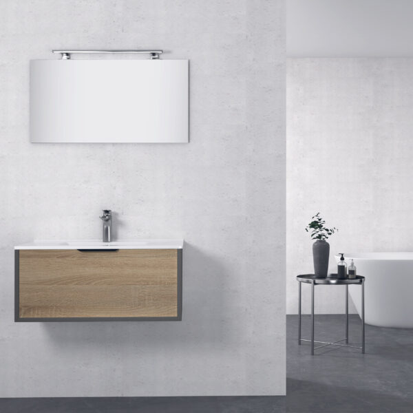 Ensemble LINEA + vasque Linea + Miroir + Spot LED